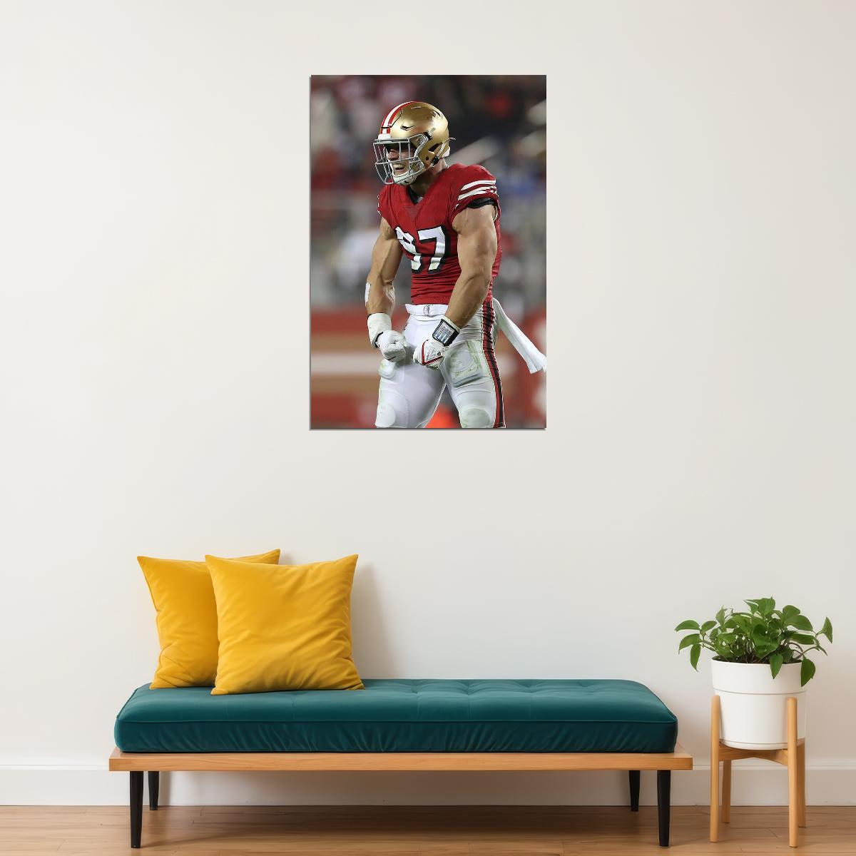 Nick Bosa San Francisco 49ers American Football Player Poster Wall Art Print Home Wall Decor