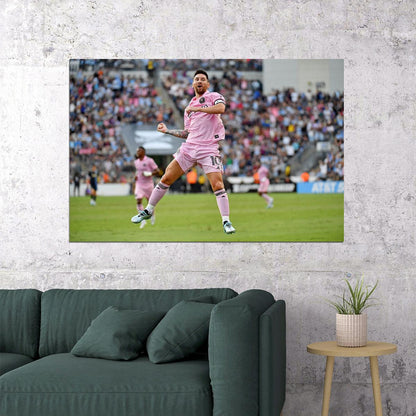 Miami Nashville Soccer Final Football Goal Celebration Messi Poster Wall Art Print Home Wall Decor