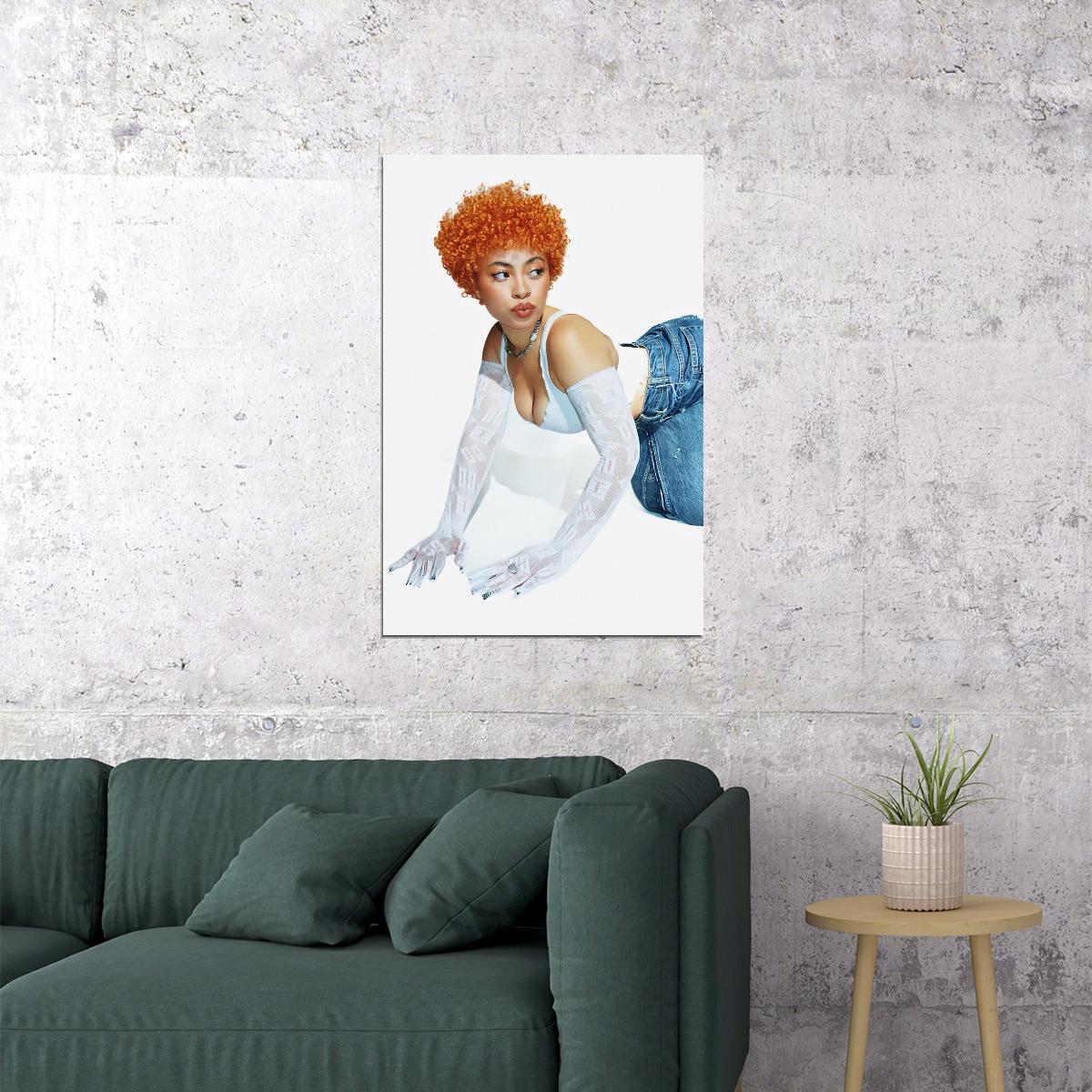 Ice Spice American Rapper Girl Music Artist Poster Wall Art Print Home Wall Decor