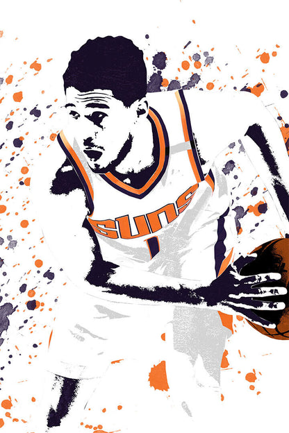 Devin Booker Phoenix Suns Basketball Star Player Poster Wall Art Print Home Wall Decor