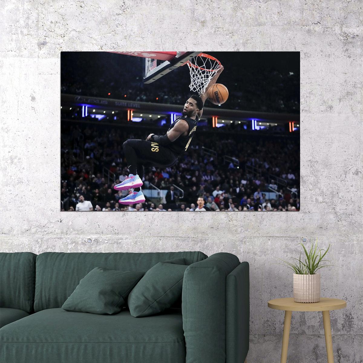 Donovan Mitchell Cleveland Cavaliers Basketball Match Poster Wall Art Print Home Wall Decor