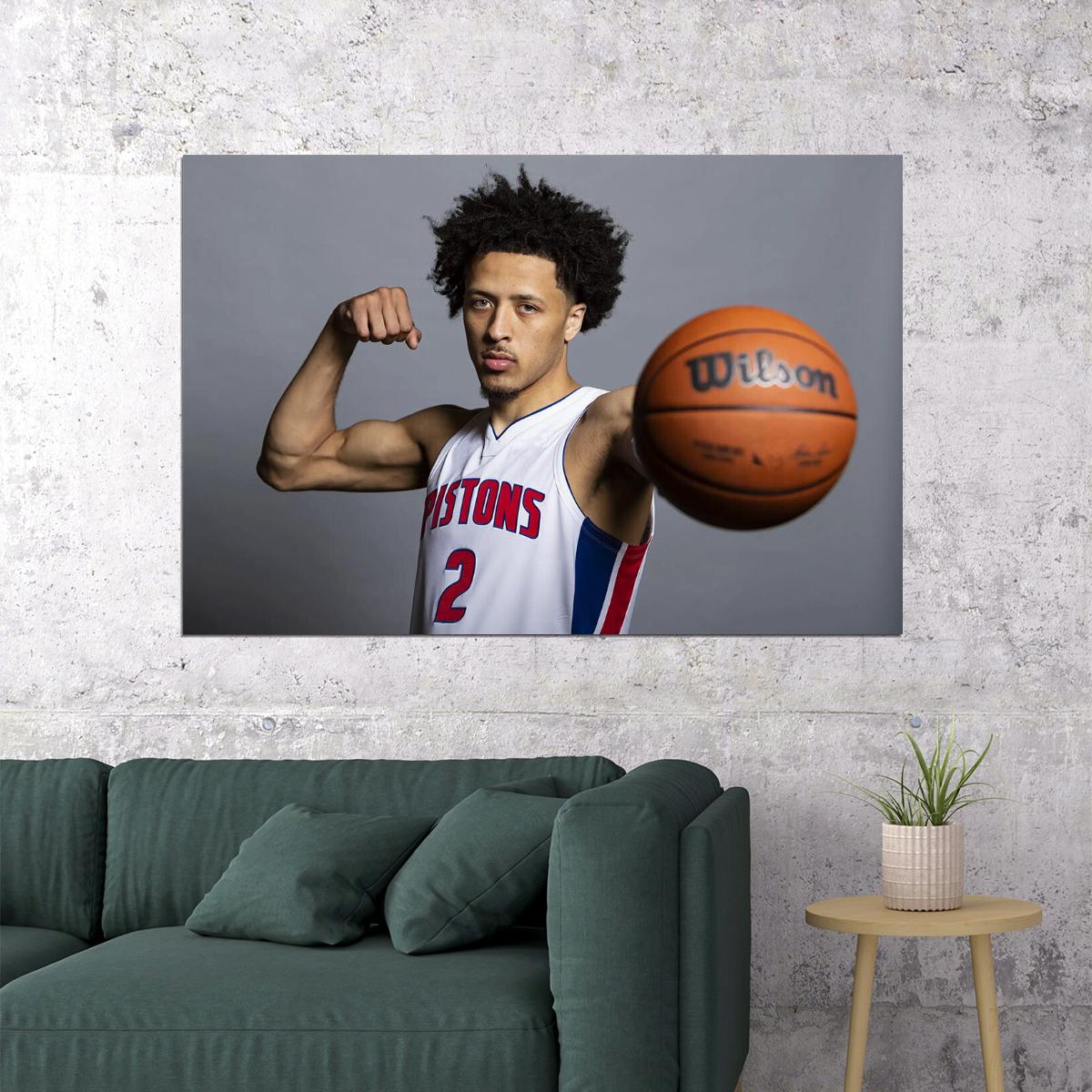 Cade Cunningham Detroit Pistons Basketball Team Match Poster Wall Art Print Home Wall Decor