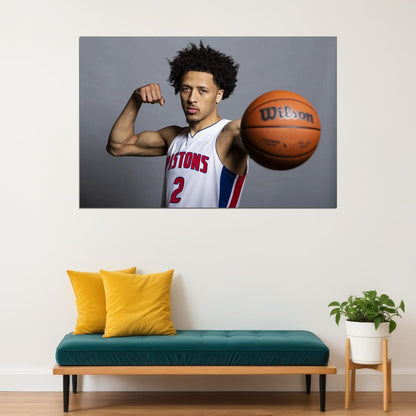 Cade Cunningham Detroit Pistons Basketball Team Match Poster Wall Art Print Home Wall Decor