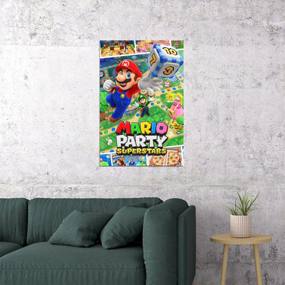 Mario Party Superstars Party Video Games Poster Wall Art Print Home Wall Decor