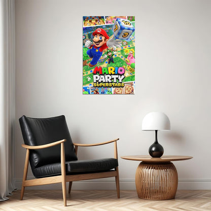 Mario Party Superstars Party Video Games Poster Wall Art Print Home Wall Decor