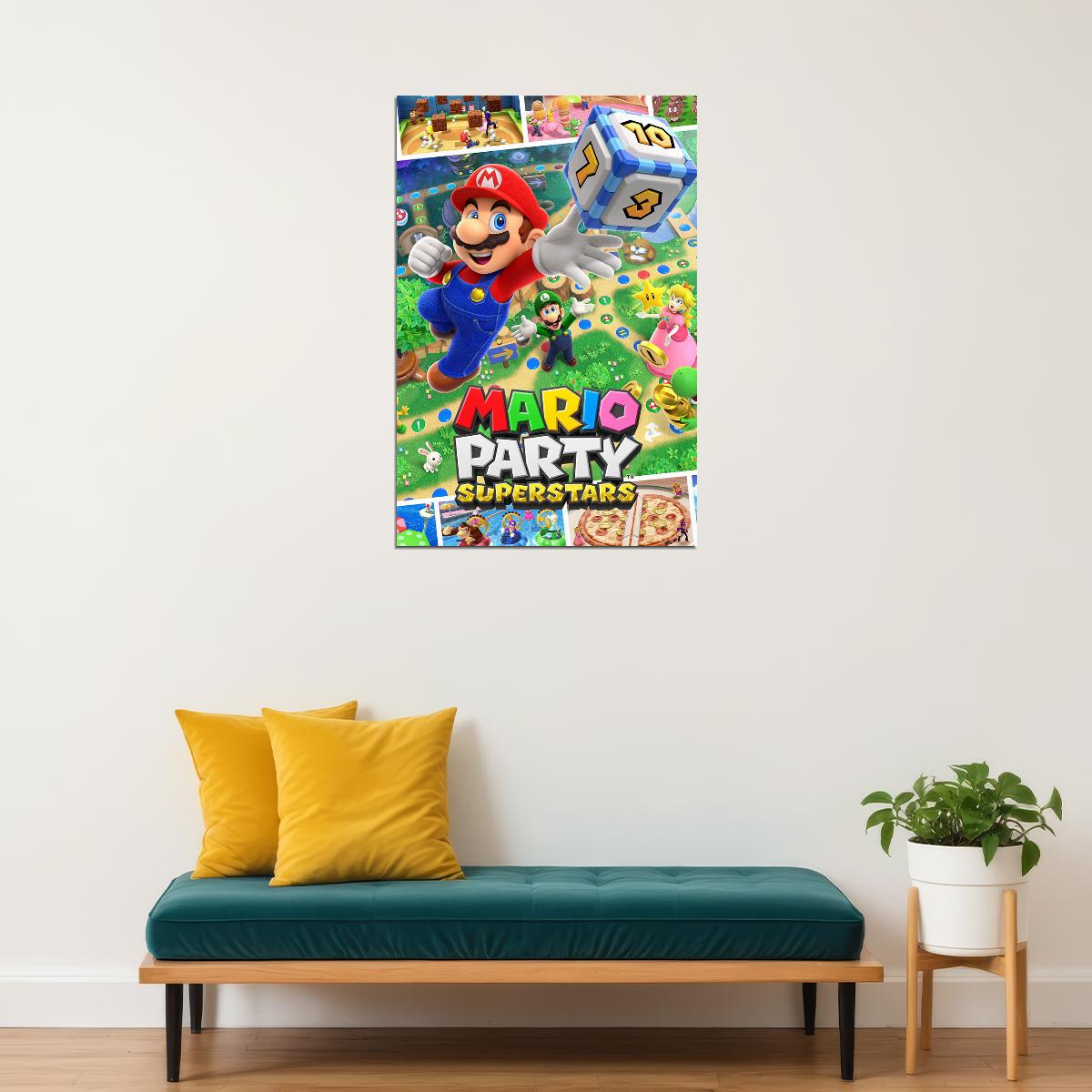 Mario Party Superstars Party Video Games Poster Wall Art Print Home Wall Decor