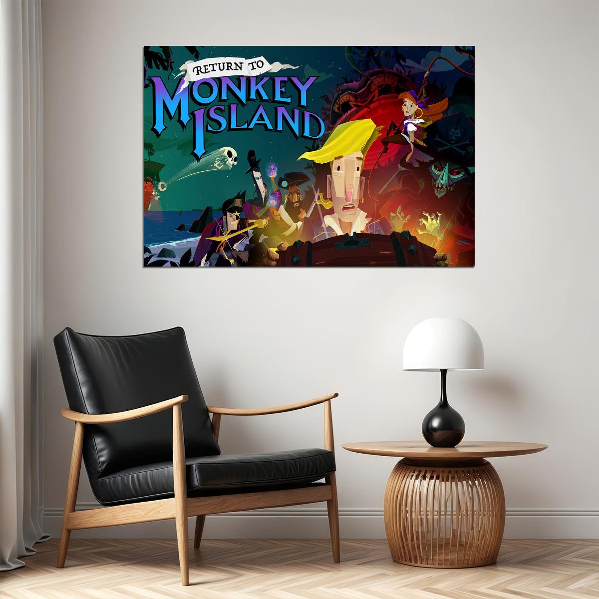 Return To Monkey Island Video Games Graphic Action Poster Wall Art Print Home Wall Decor