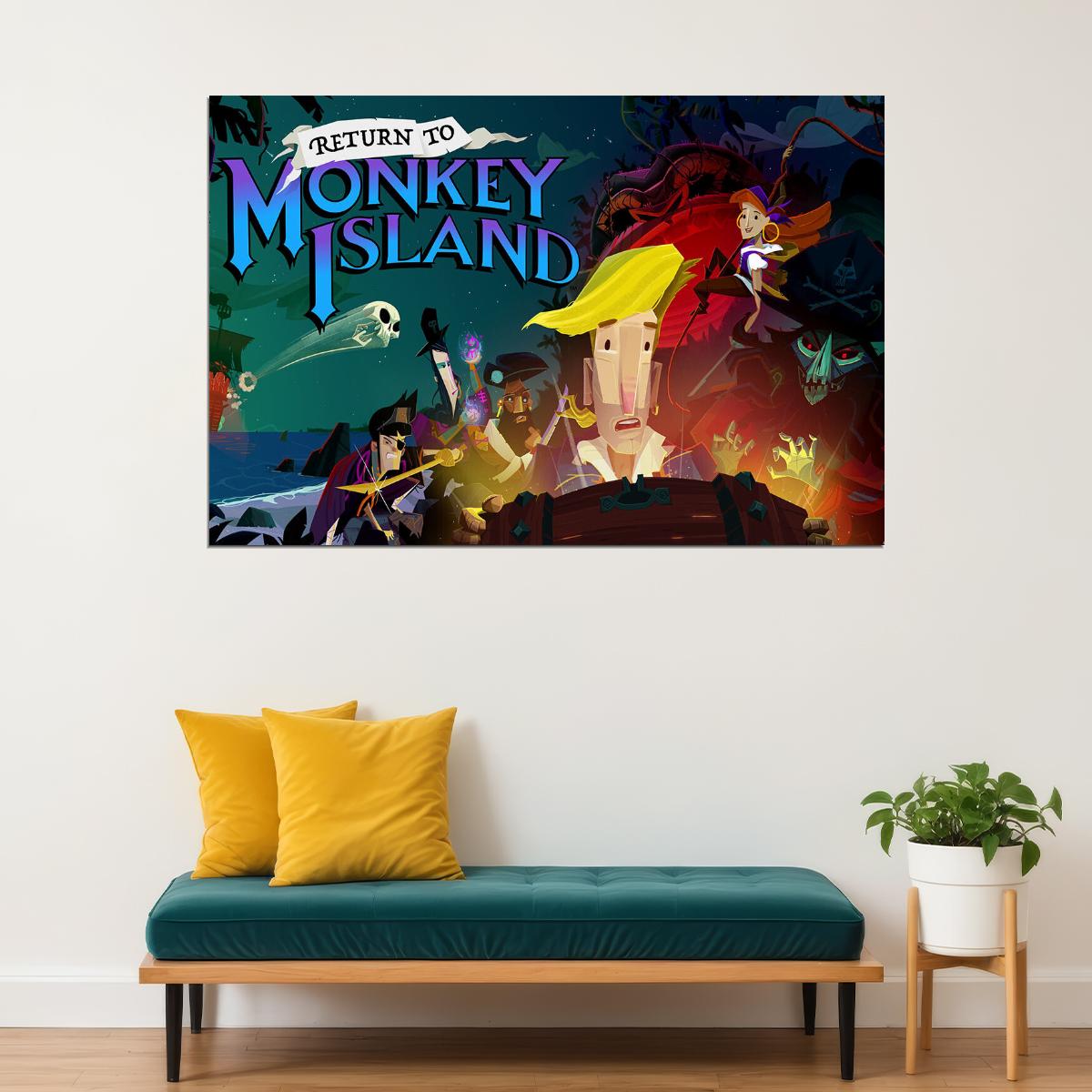 Return To Monkey Island Video Games Graphic Action Poster Wall Art Print Home Wall Decor