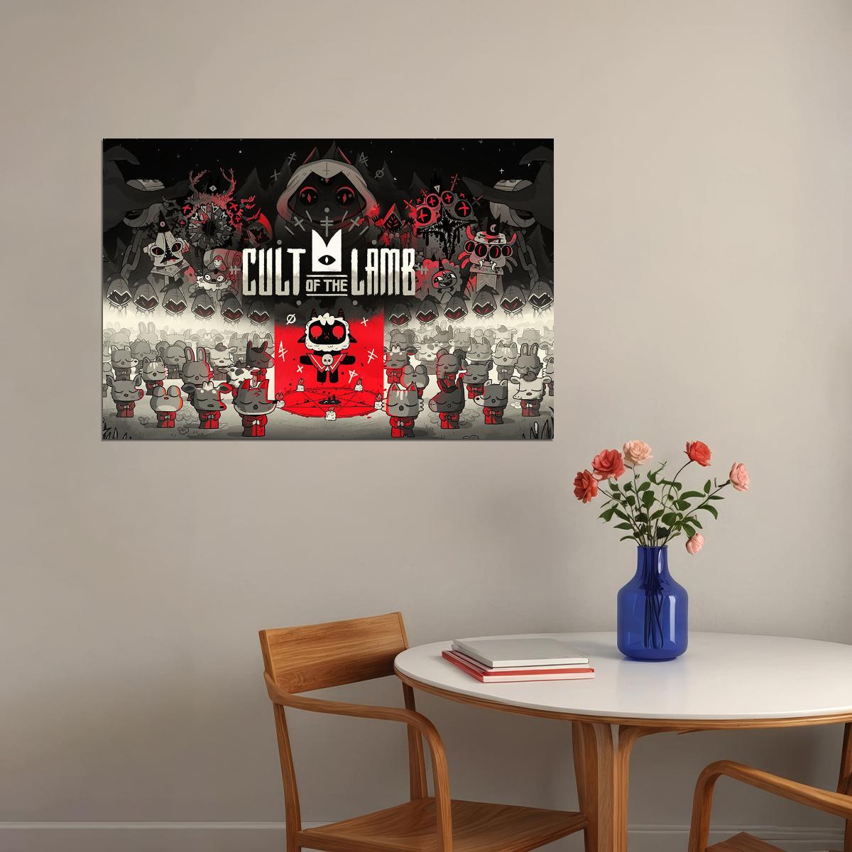 Cult Of The Lamb Single Player Video Games Poster Wall Art Print Home Wall Decor - xonomax