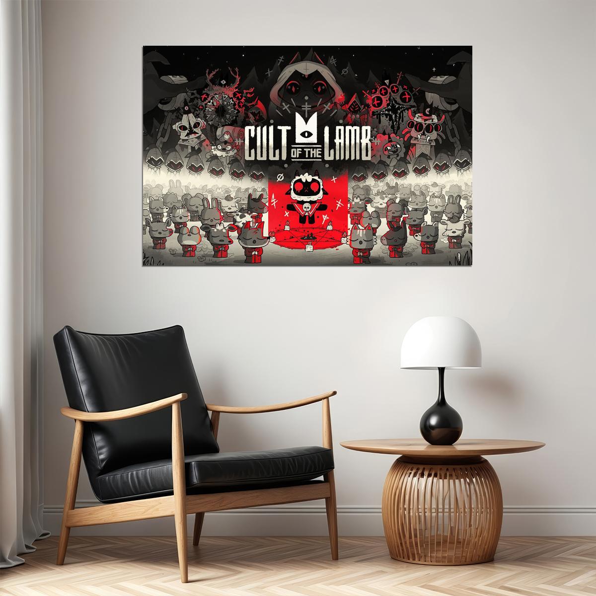 Cult Of The Lamb Single Player Video Games Poster Wall Art Print Home Wall Decor - xonomax