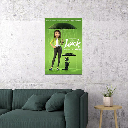 Luck Comedy Fantasy Animated Movie Holmes Noblezada Pegg 2022 Poster Wall Art Print Home Wall Decor