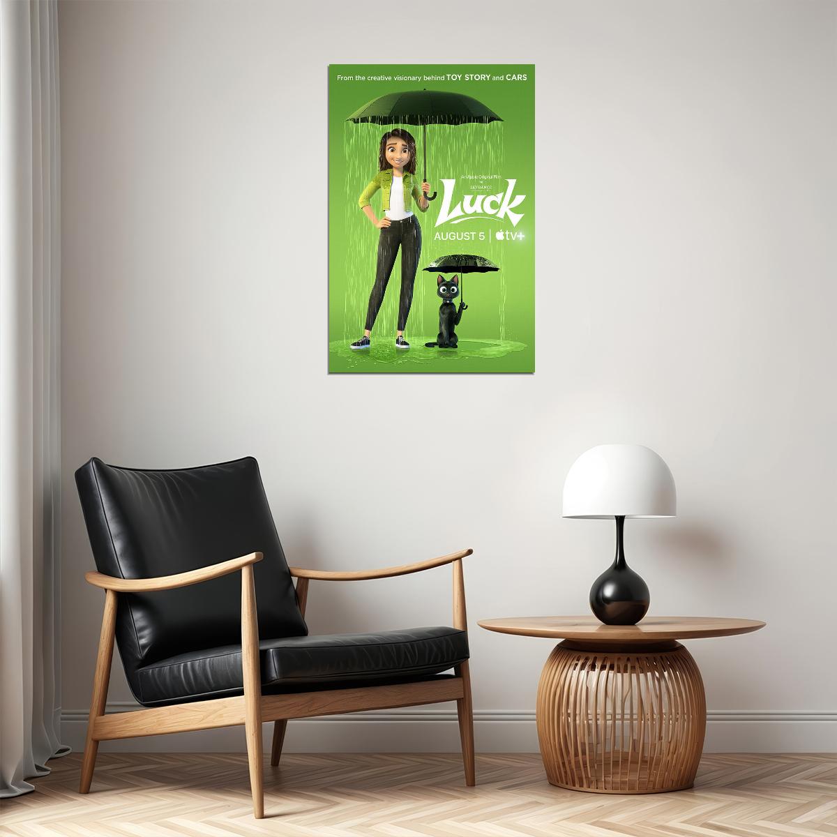 Luck Comedy Fantasy Animated Movie Holmes Noblezada Pegg 2022 Poster Wall Art Print Home Wall Decor