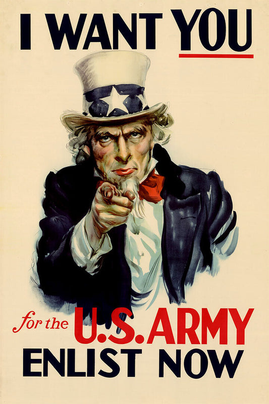 Uncle Sam Wants You U.s. Army Recruiting Poster Wall Art Print Home Wall Decor