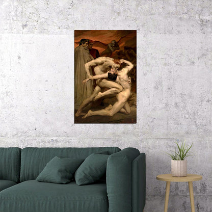 Dante And Virgil In Hell 1850 Demons Devils Poster Wall Art Print Home Wall Decor