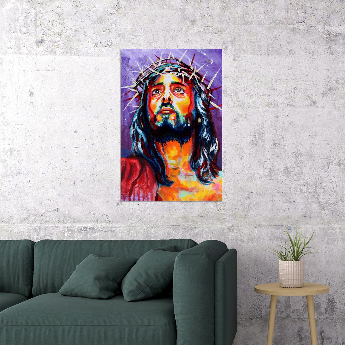 Jesus Christ Messiah Religious Image Poster Wall Art Print Home Wall Decor