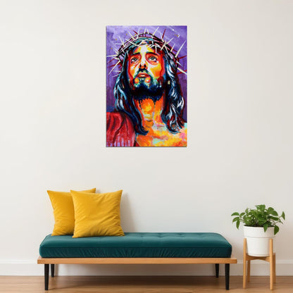 Jesus Christ Messiah Religious Image Poster Wall Art Print Home Wall Decor