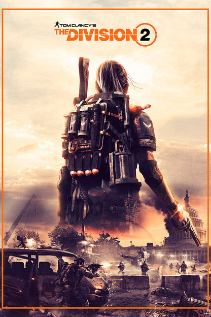 Tom Clancy's The Division 2 Game Role Playing Poster Wall Art Print Home Wall Decor