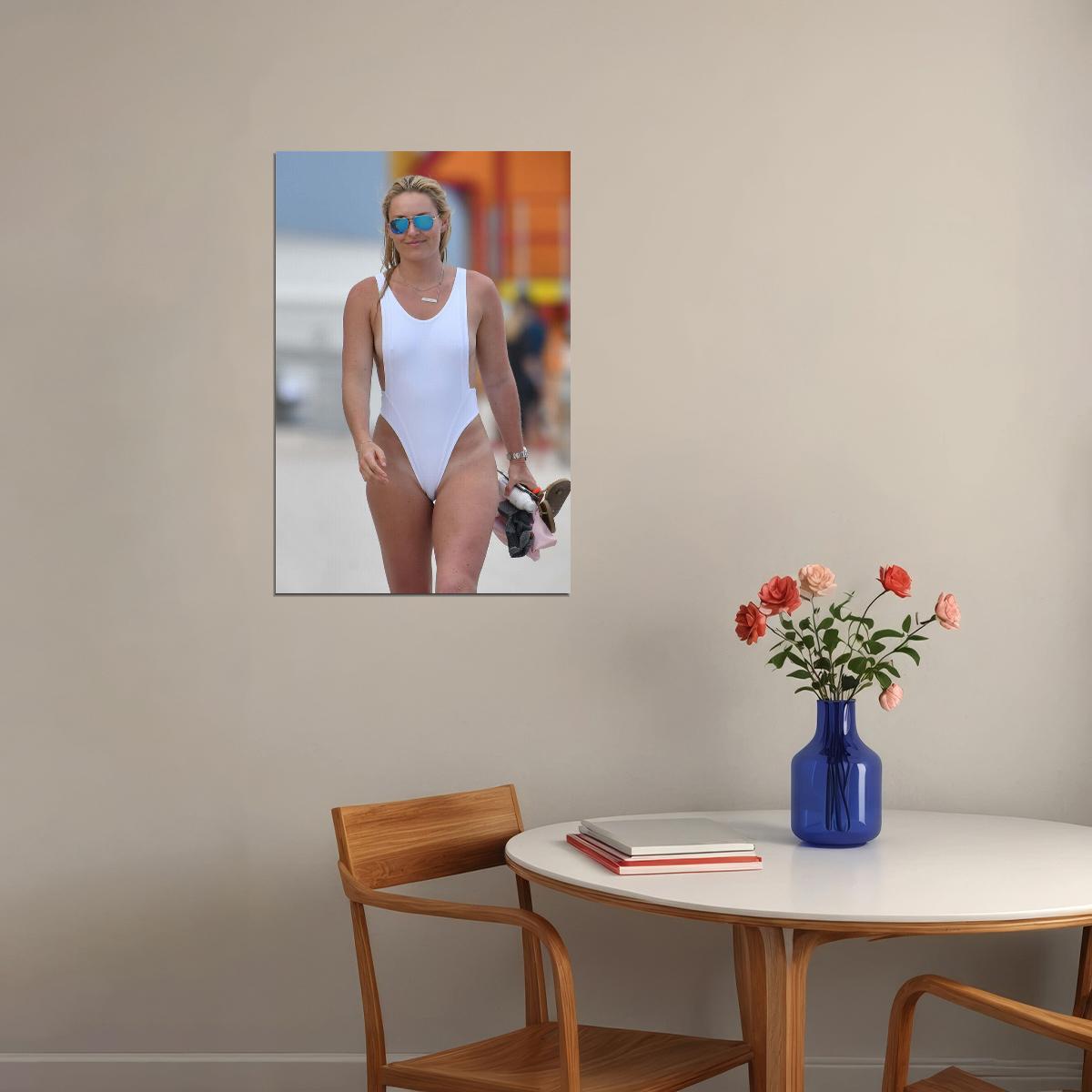 Lindsey Vonn Celebrity Female Skiers Sports Poster Wall Art Print Home Wall Decor