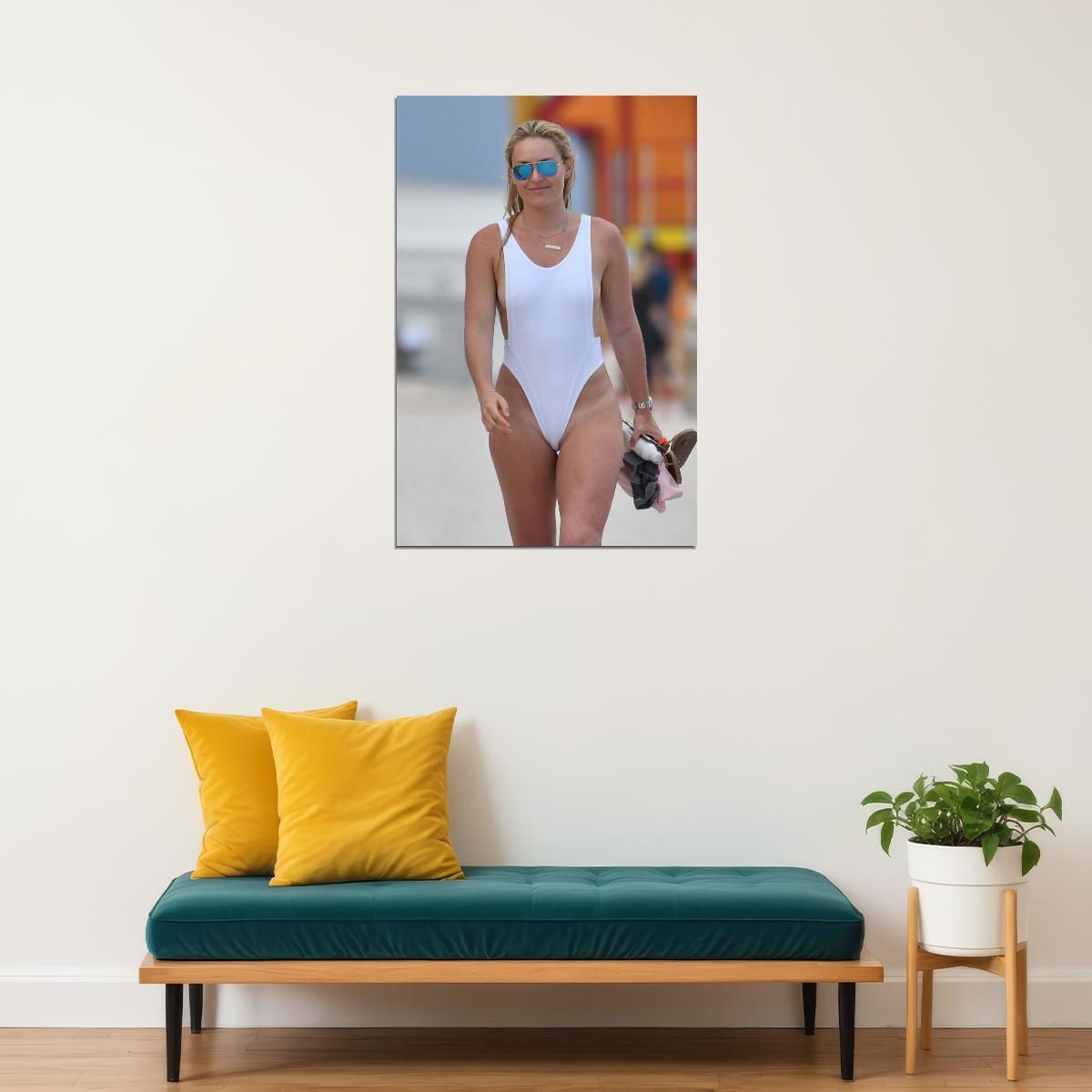 Lindsey Vonn Celebrity Female Skiers Sports Poster Wall Art Print Home Wall Decor