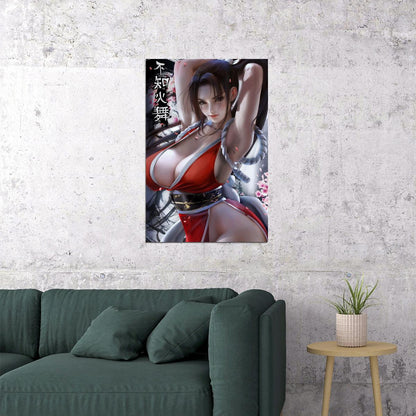 Mai Shiranui Anime Fatal Fury King Of Fighters Poster Wall Art Print Home Wall Decor