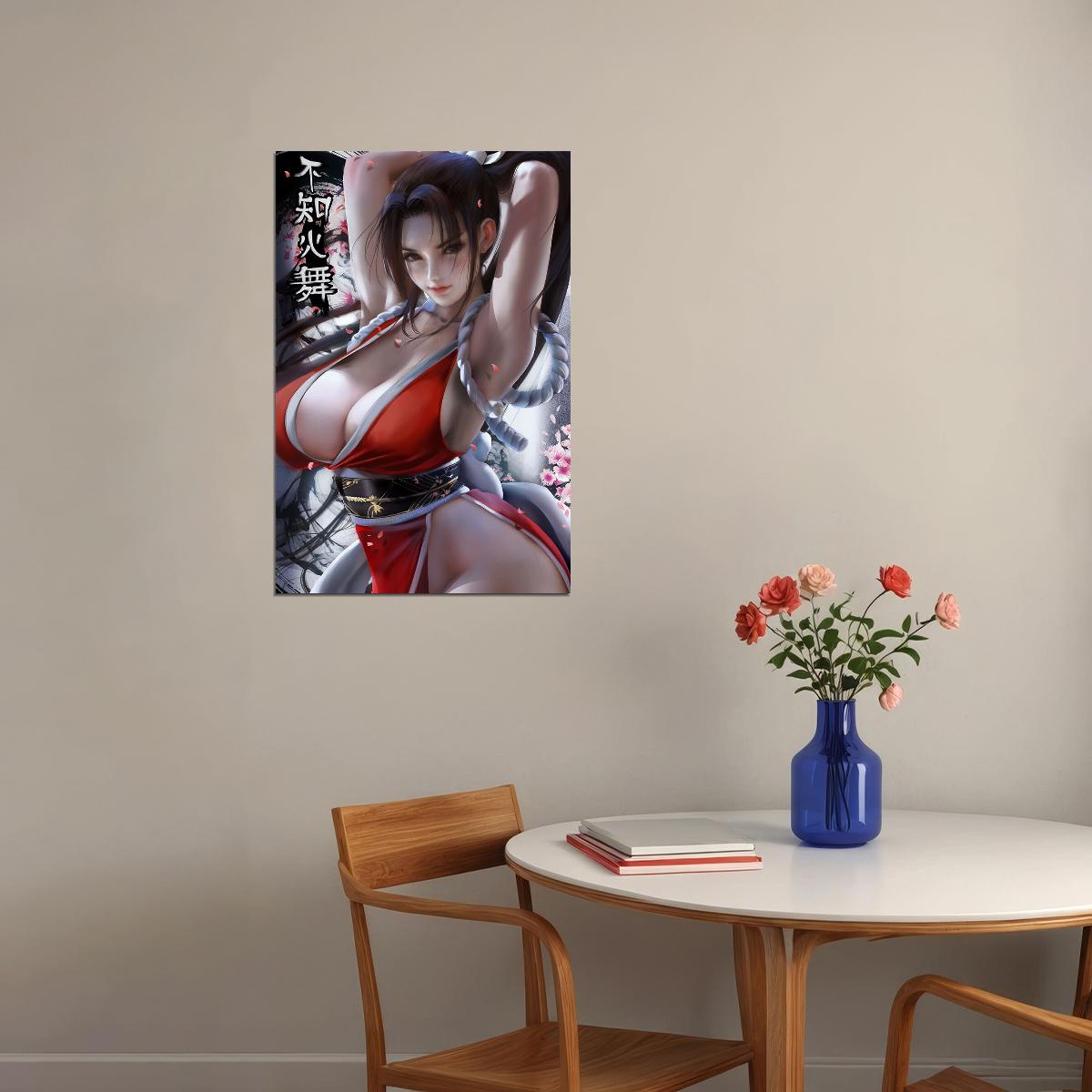 Mai Shiranui Anime Fatal Fury King Of Fighters Poster Wall Art Print Home Wall Decor