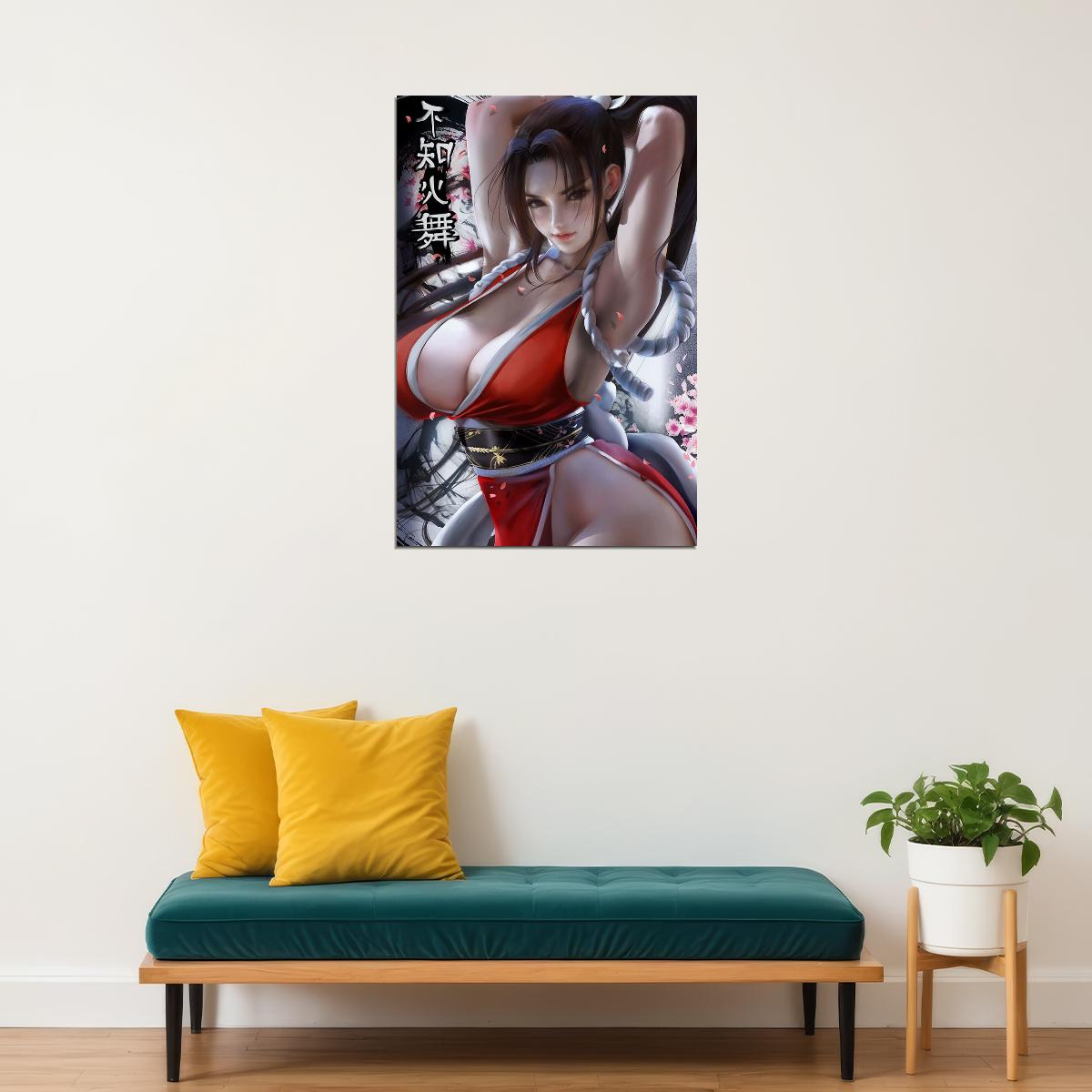 Mai Shiranui Anime Fatal Fury King Of Fighters Poster Wall Art Print Home Wall Decor