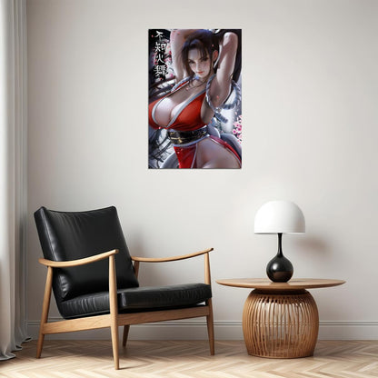 Mai Shiranui Anime Fatal Fury King Of Fighters Poster Wall Art Print Home Wall Decor