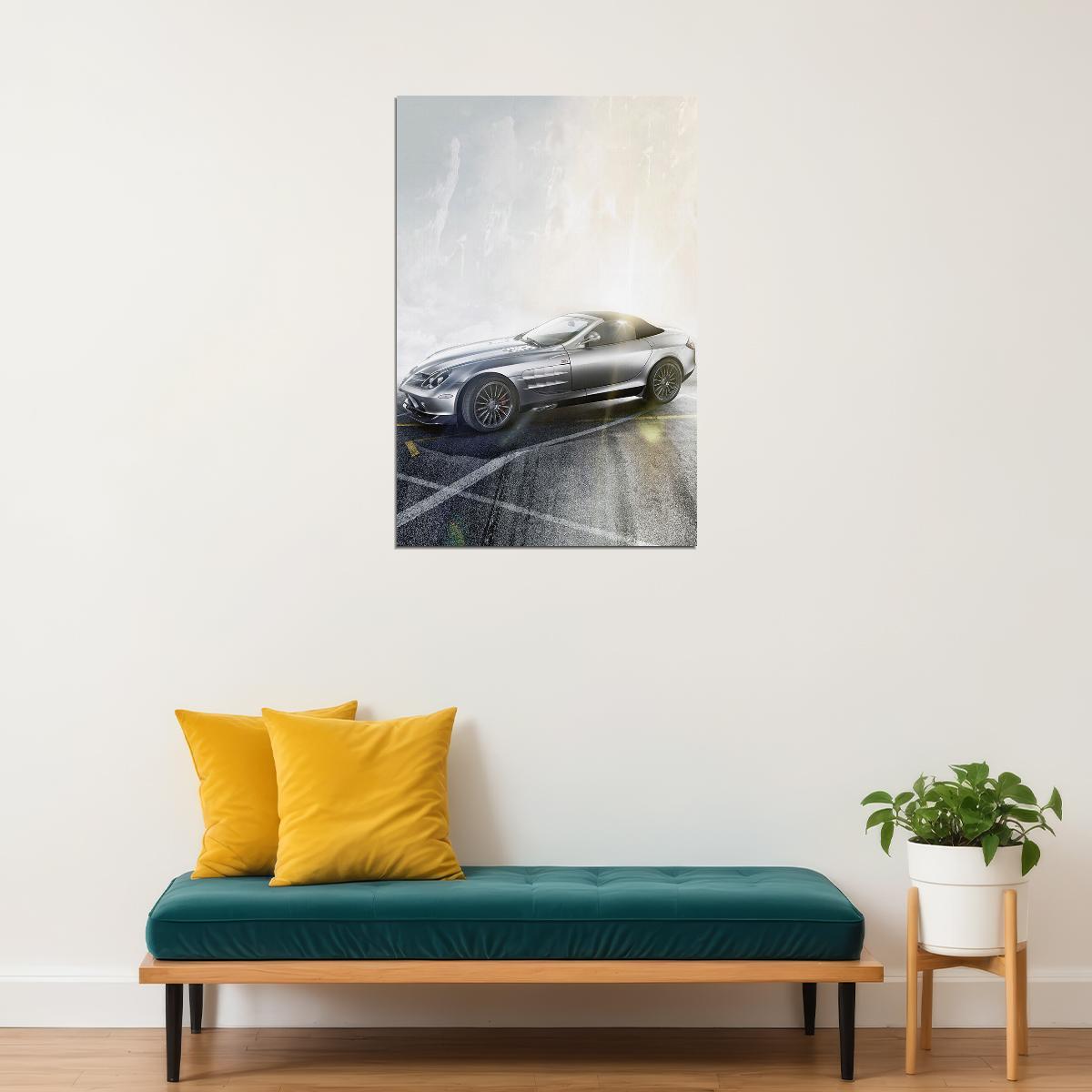 Mercedes Benz Maybach Sports Car Expensive Car Poster Wall Art Print Home Wall Decor