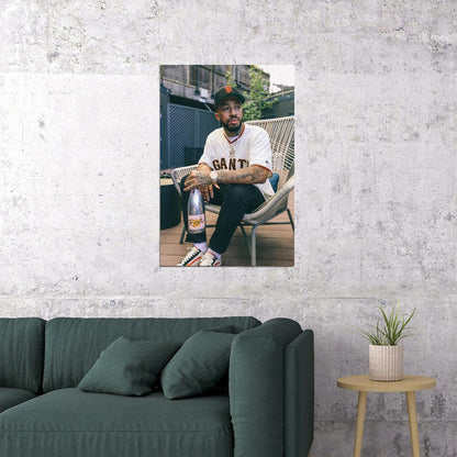 Larry June Celebrity Rap Musician Singer Poster Wall Art Print Home Wall Decor