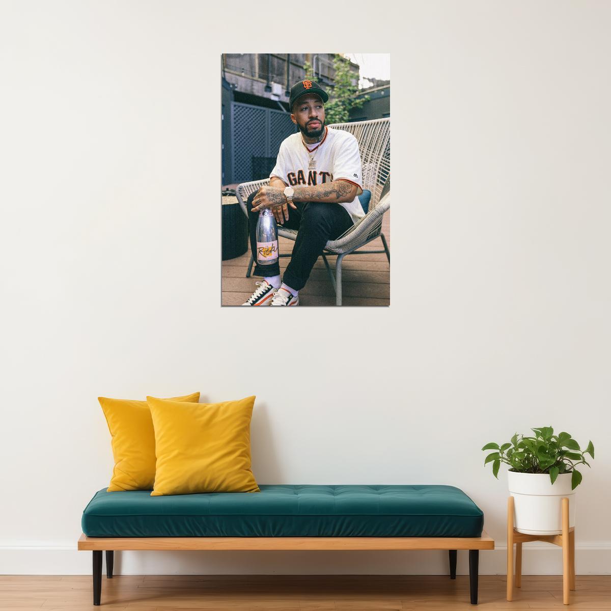 Larry June Celebrity Rap Musician Singer Poster Wall Art Print Home Wall Decor