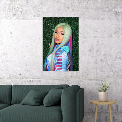 Cardi B Celebrity Singer Rap Music Artist Poster Wall Art Print Home Wall Decor - xonomax