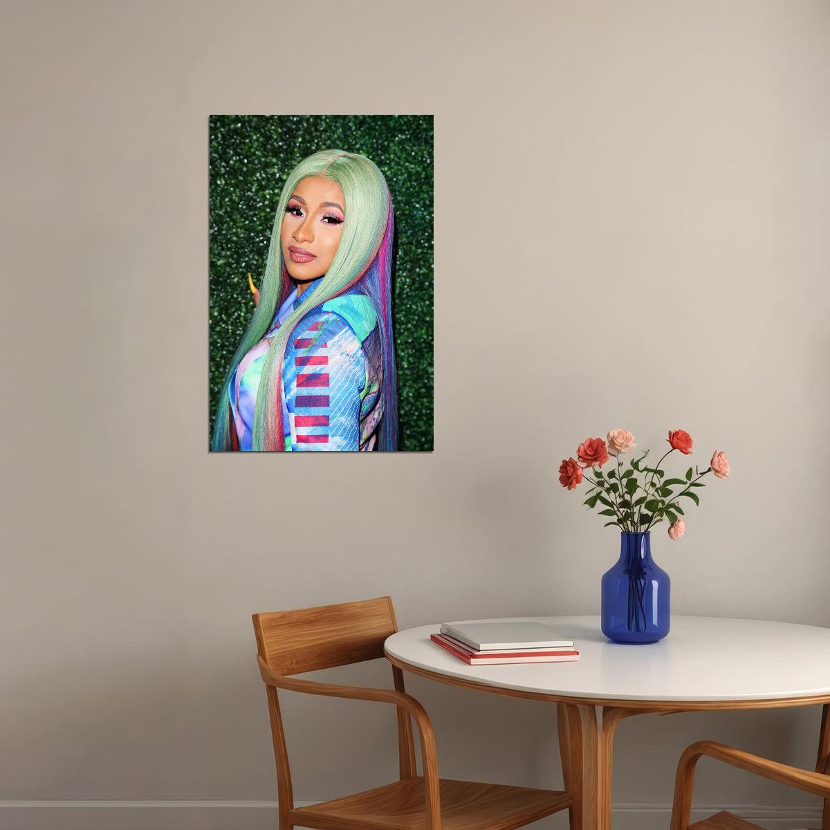 Cardi B Celebrity Singer Rap Music Artist Poster Wall Art Print Home Wall Decor - xonomax