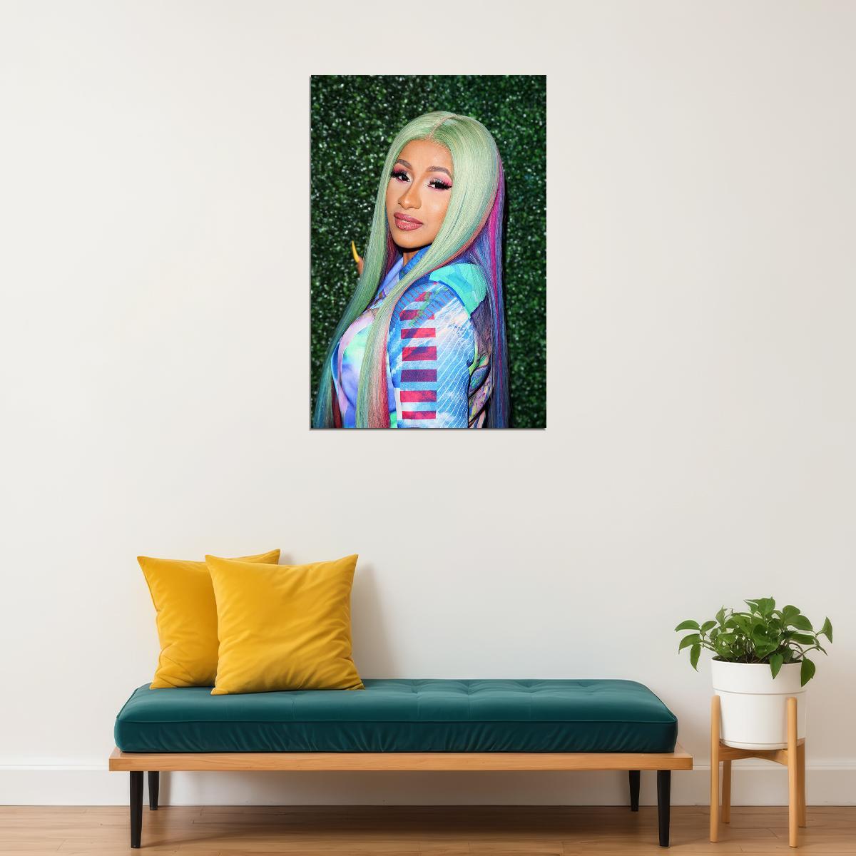 Cardi B Celebrity Singer Rap Music Artist Poster Wall Art Print Home Wall Decor - xonomax