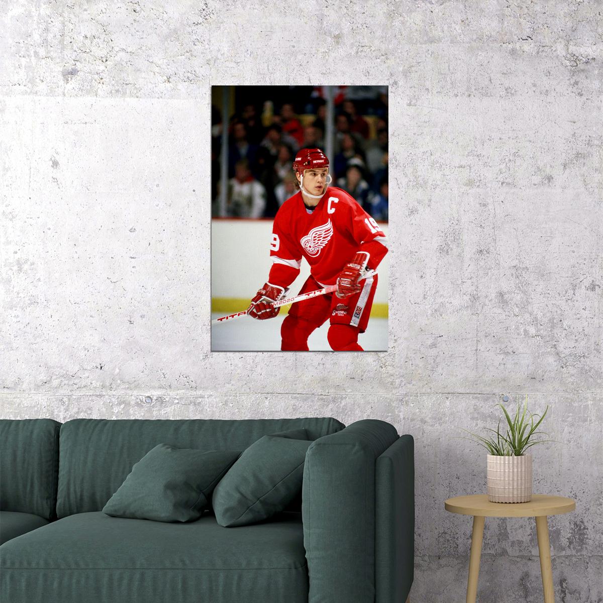 Steve Yzerman İce Hockey Player Match Poster Wall Art Print Home Wall Decor