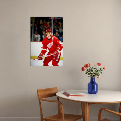 Steve Yzerman İce Hockey Player Match Poster Wall Art Print Home Wall Decor