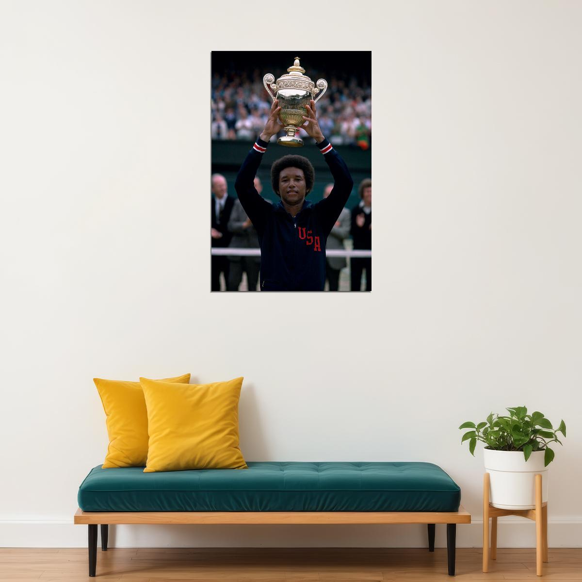 Arthur Ashe Celebrity American Tennis Sports Poster Wall Art Print Home Wall Decor