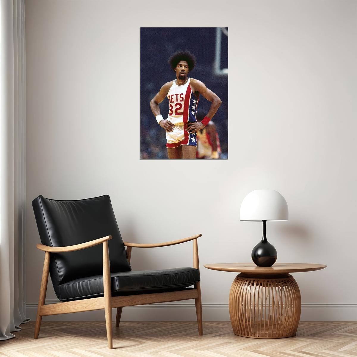 Dr J Julius Erving American Basketball Player Poster Wall Art Print Home Wall Decor