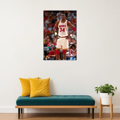 Hakeem Olajuwon American Basketball Player Poster Wall Art Print Home Wall Decor