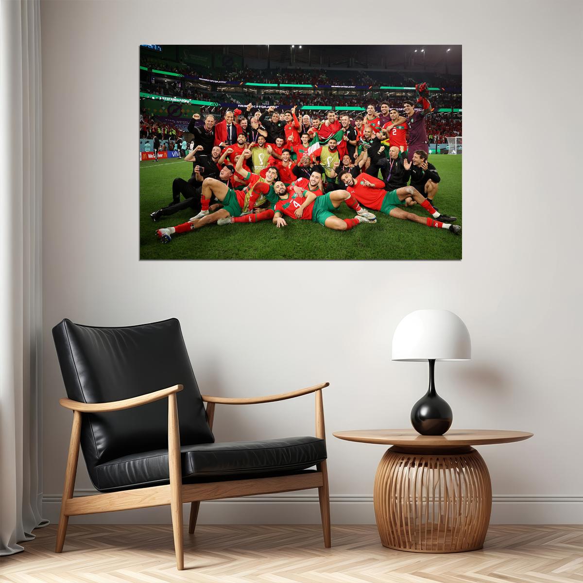 Morocco National Football Team World Cup Poster Wall Art Print Home Wall Decor