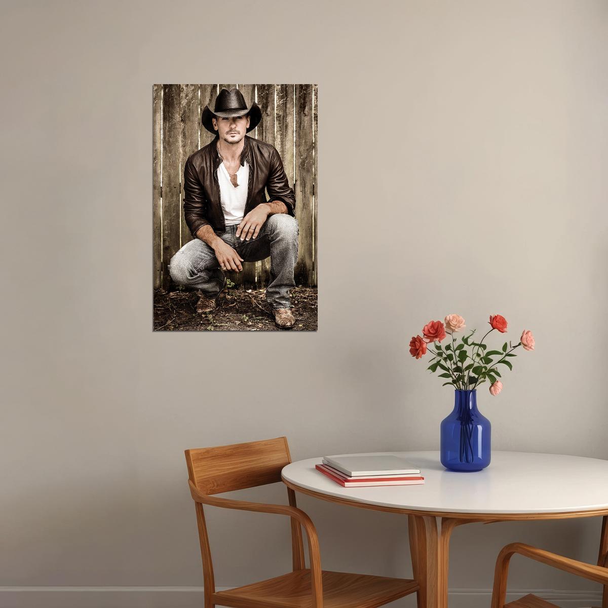 Tim Mcgraw Celebrity Musician Singer Artist Poster Wall Art Print Home Wall Decor - xonomax