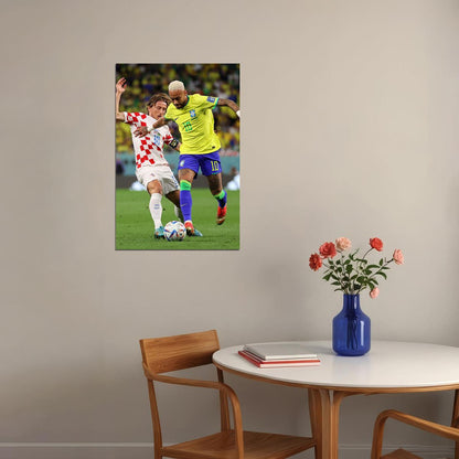 Neymar Luka Modric Brazil National Team World Cup Poster Wall Art Print Home Wall Decor