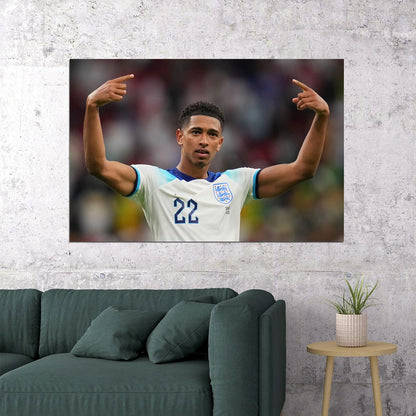 Jude Bellingham England National Team World Cup Poster Wall Art Print Home Wall Decor