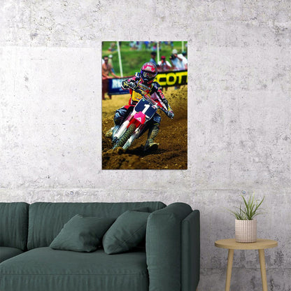 Steve Lamson Dirt Motorcycles Driver Star Poster Wall Art Print Home Wall Decor