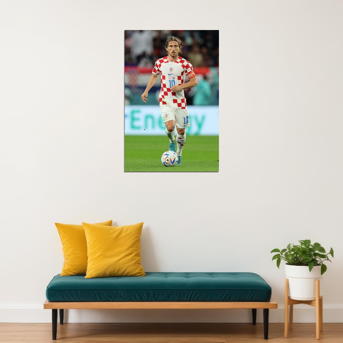 Luka Modric Croatia National Team World Cup Poster Wall Art Print Home Wall Decor