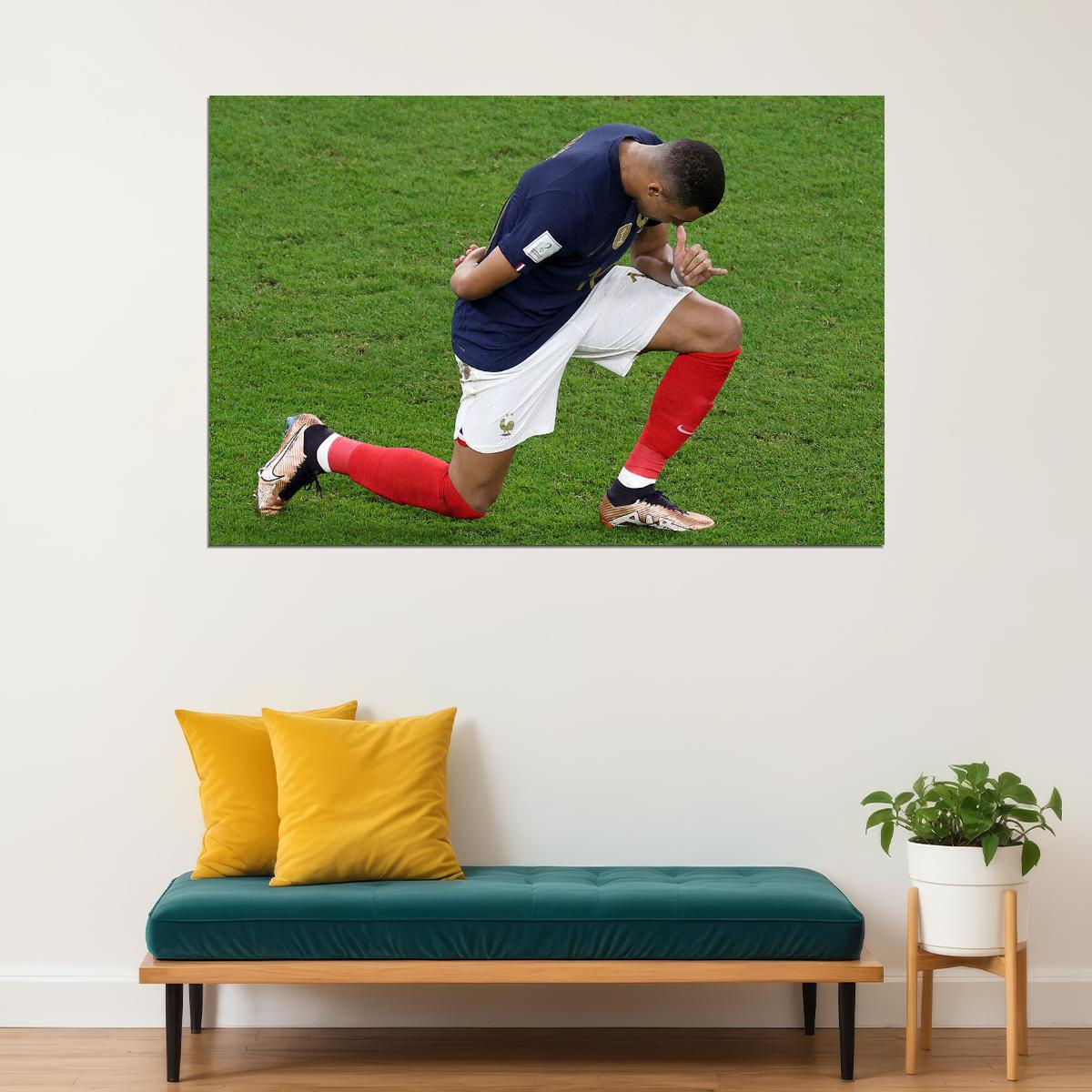 Kylian Mbappe Goal Celebration France World Cup Poster Wall Art Print Home Wall Decor