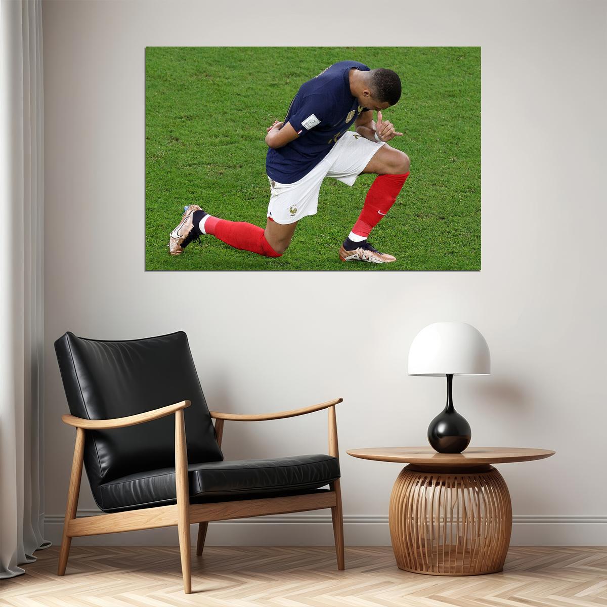 Kylian Mbappe Goal Celebration France World Cup Poster Wall Art Print Home Wall Decor