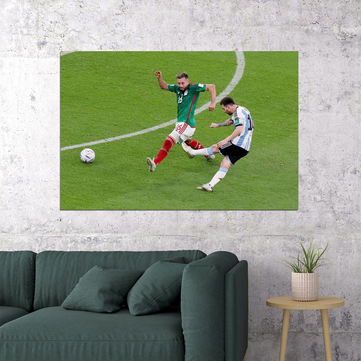 Lionel Messi Argentina National Team World Cup Poster Wall Art Print Home Wall Decor