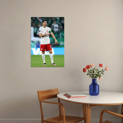 Robert Lewandowski Poland National Team World Cup Fans Poster Wall Art Print Home Wall Decor