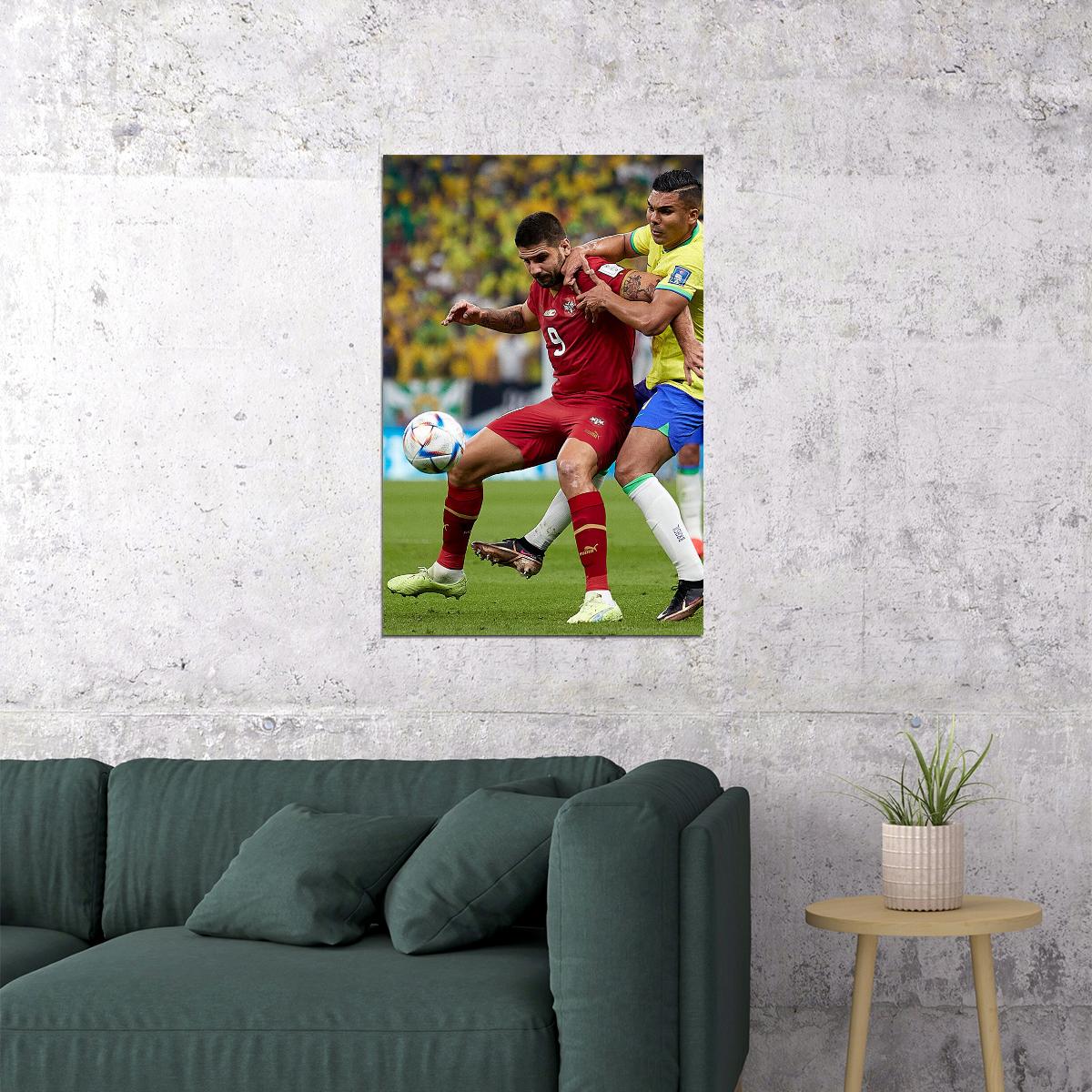 Aleksandar Mitrovic Serbia National Team World Cup Poster Wall Art Print Home Wall Decor