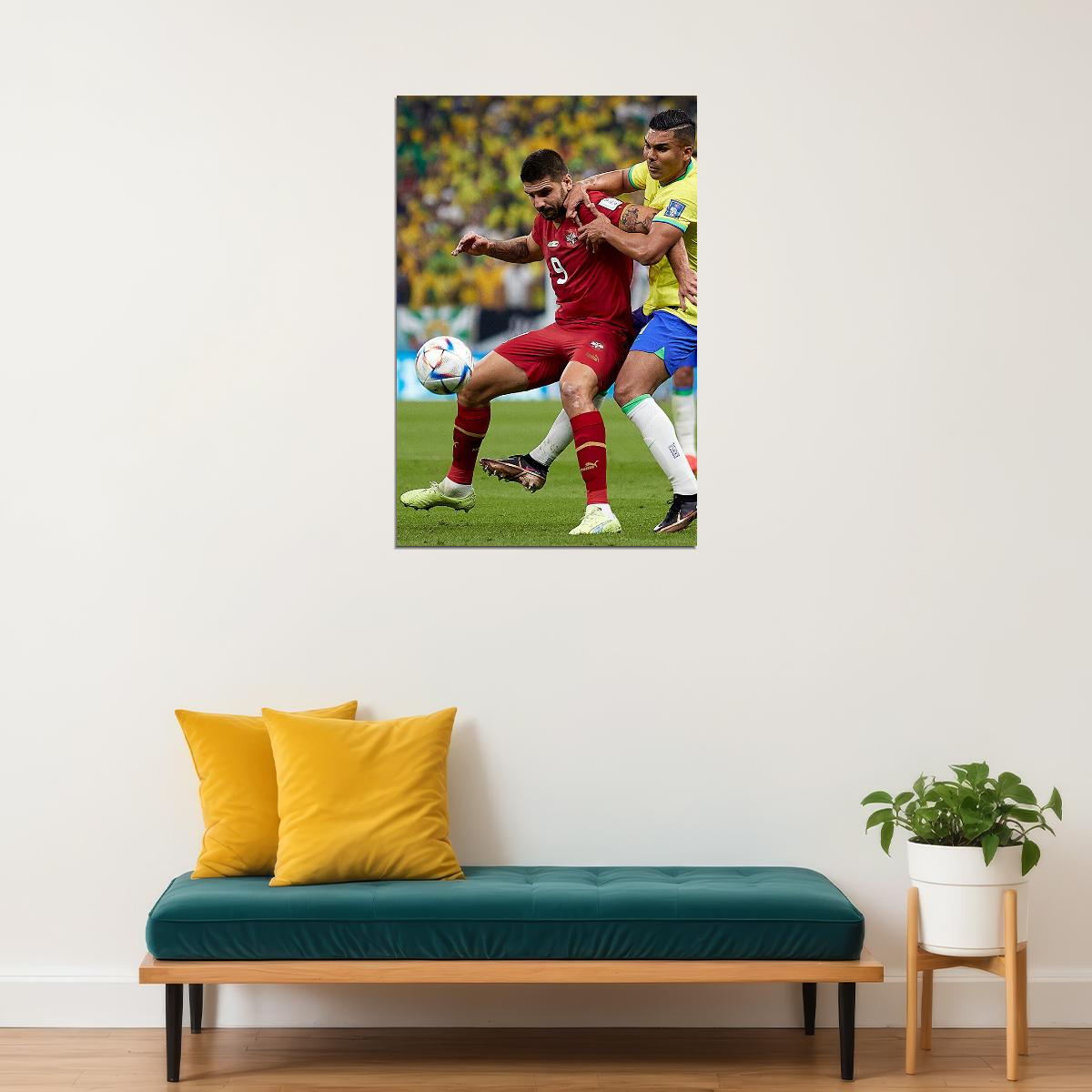 Aleksandar Mitrovic Serbia National Team World Cup Poster Wall Art Print Home Wall Decor